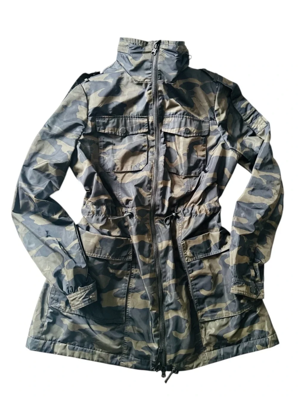 Blanc Noir Mastermind WaterResistant Camo Utility Jacket NWOT Womens Large 10/12 - Picture 5 of 13